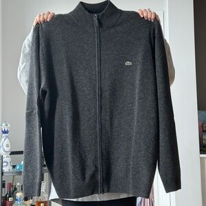 Lacoste Pure Wool Zip Up Size 6 (XL)